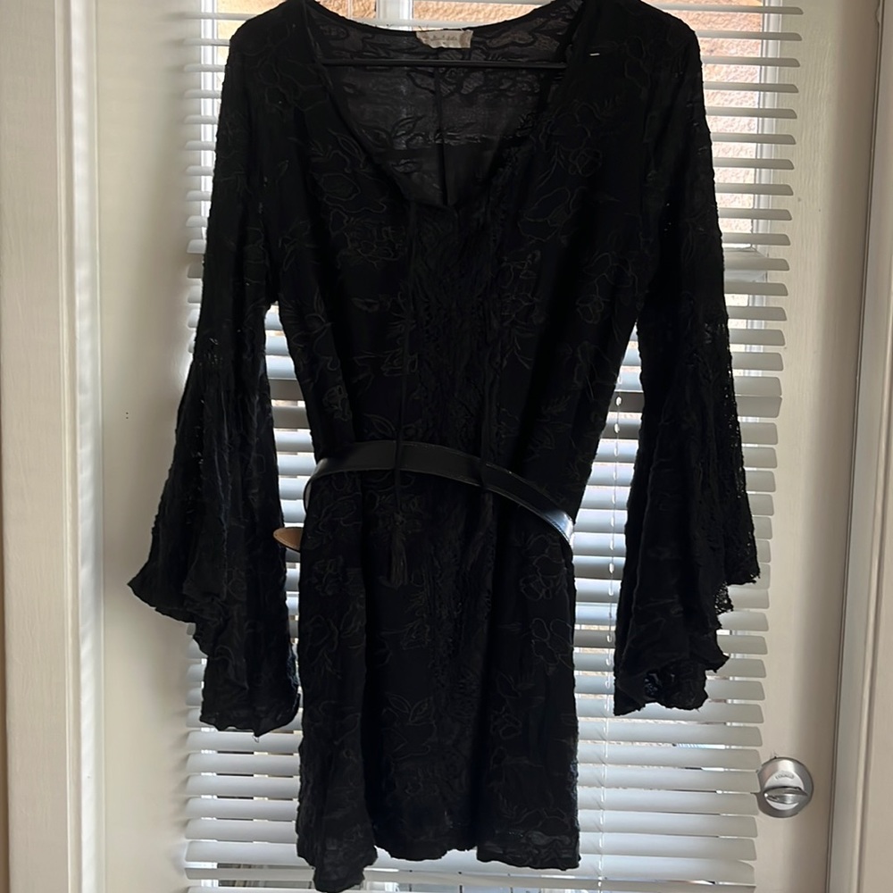 Altard State Black lace mini dress